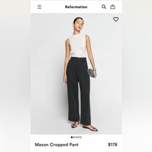 Reformation Mason Cropped Pant